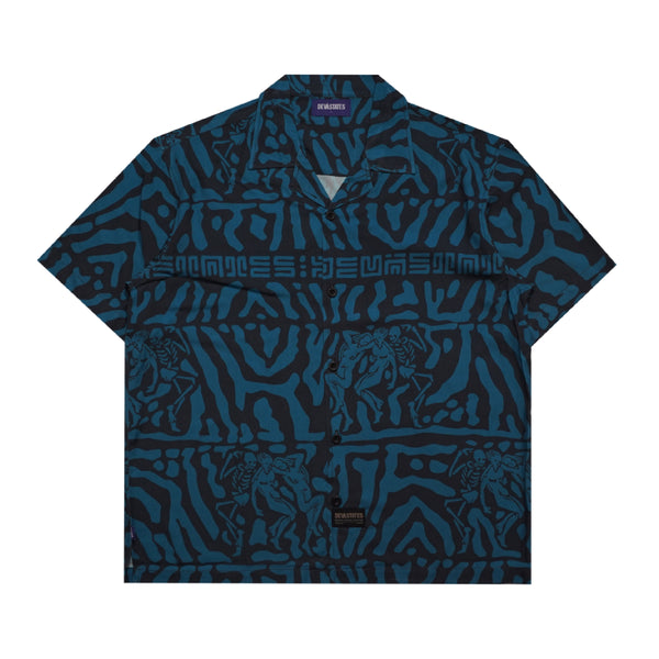 Carve Printed Souvenir Shirt - Blue