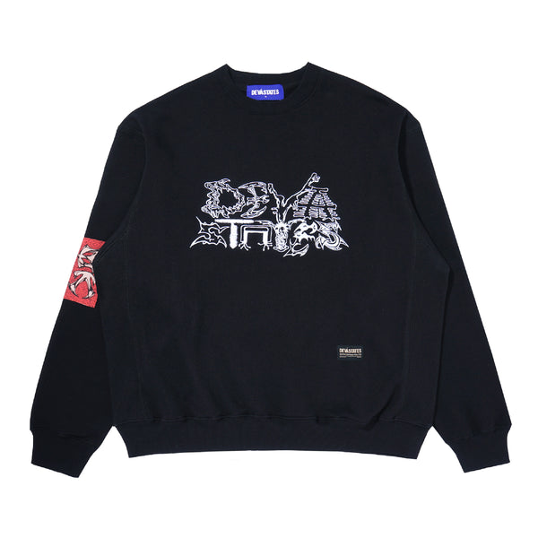 Digital Corruption  Crewneck Sweater - Black
