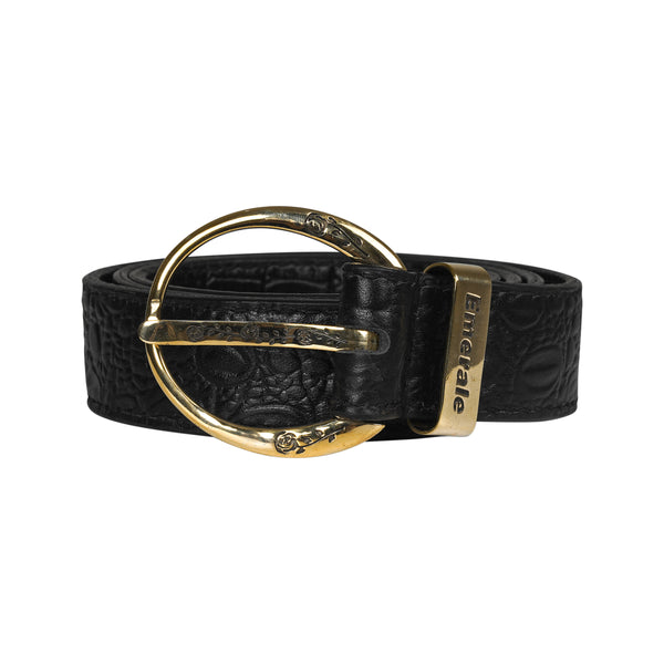 Belt Icon Croco - Black Gold