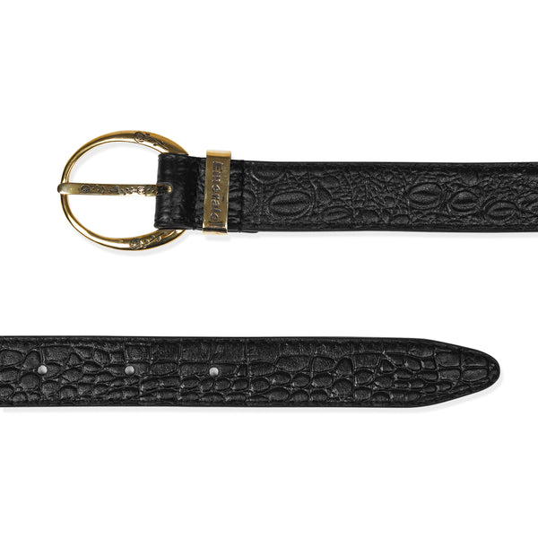 Belt Icon Croco - Black Gold