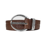 Belt Icon Croco - Brown Silver