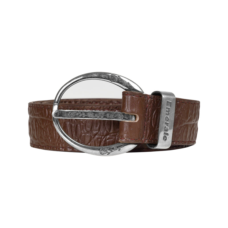 Belt Icon Croco - Brown Silver