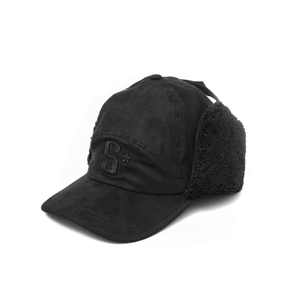Star Dog Ear Cap - Black