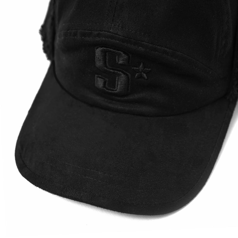 Star Dog Ear Cap - Black