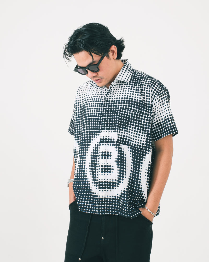 Orbis Dots Shirt - B/W