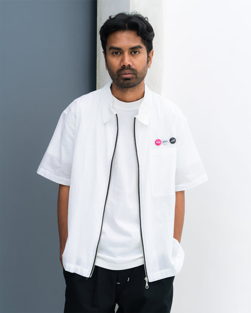 Pocket Zip Shirt - White