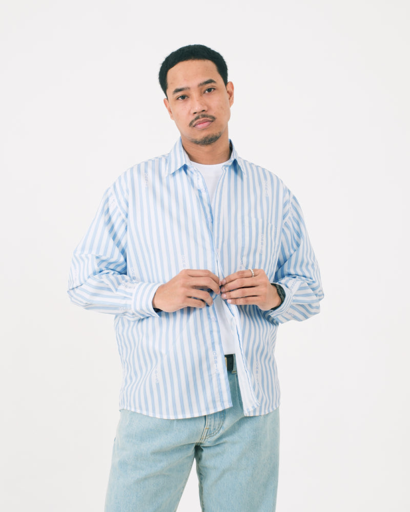 Orbis Stripes Shirt Logo - Blue