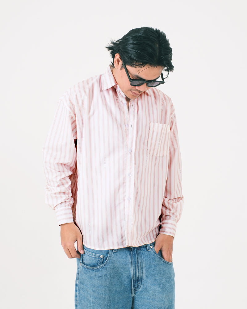 Orbis Stripes Shirt Logo - Brown
