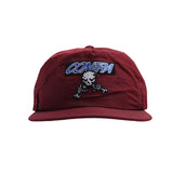 Behind Unconstructed Cap - Red Maroon
