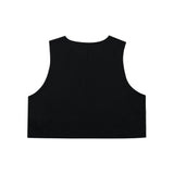Participation Black Crop Singlet - Black