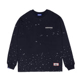 Splats Crewneck Waffle - Navy Blue