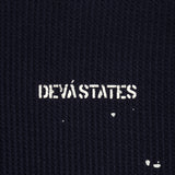 Splats Crewneck Waffle - Navy Blue