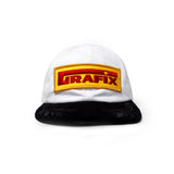 Slick 2-Tone Snapback Cap - White/black