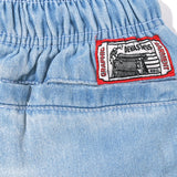 Midtown Pleated Denim Easy Pants - Washed Blue