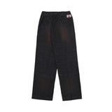 Midtown Pleated Denim Easy Pants - Washed Black
