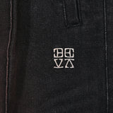 Midtown Pleated Denim Easy Pants - Washed Black