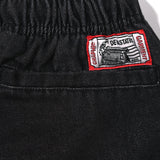 Midtown Pleated Denim Easy Pants - Washed Black