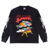 Menace L/S Tee - Washed Black