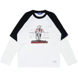 Reaper L/s Layered Tee - Black/white