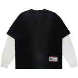 Colony L/s Layered Tee - Washed Black