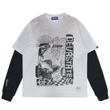 Slowburn L/s Layered Tee - White