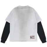 Slowburn L/s Layered Tee - White