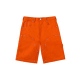 Panel Rivet Shorts - Orange
