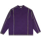 Heavy Raglan Long Sleeve Top - Purple