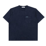 Single Stitch Pocket Tee - Washed Navy