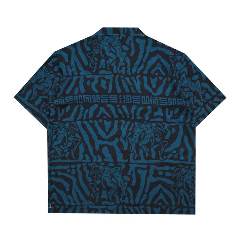 Carve Printed Souvenir Shirt - Blue
