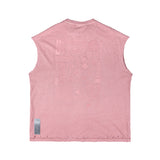 Sorake Graphique Muscle Kama Tee - Dusty Rose Pigment Dyed