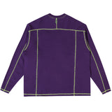 Heavy Raglan Long Sleeve Top - Purple