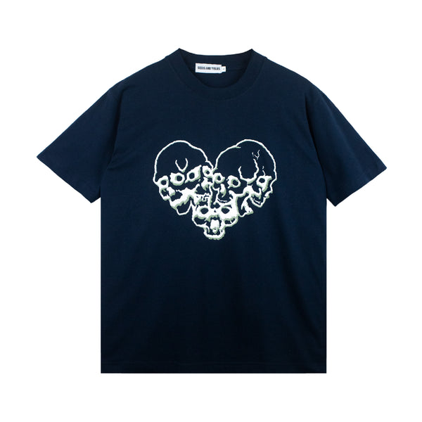 Skull Love T-shirt - Navy