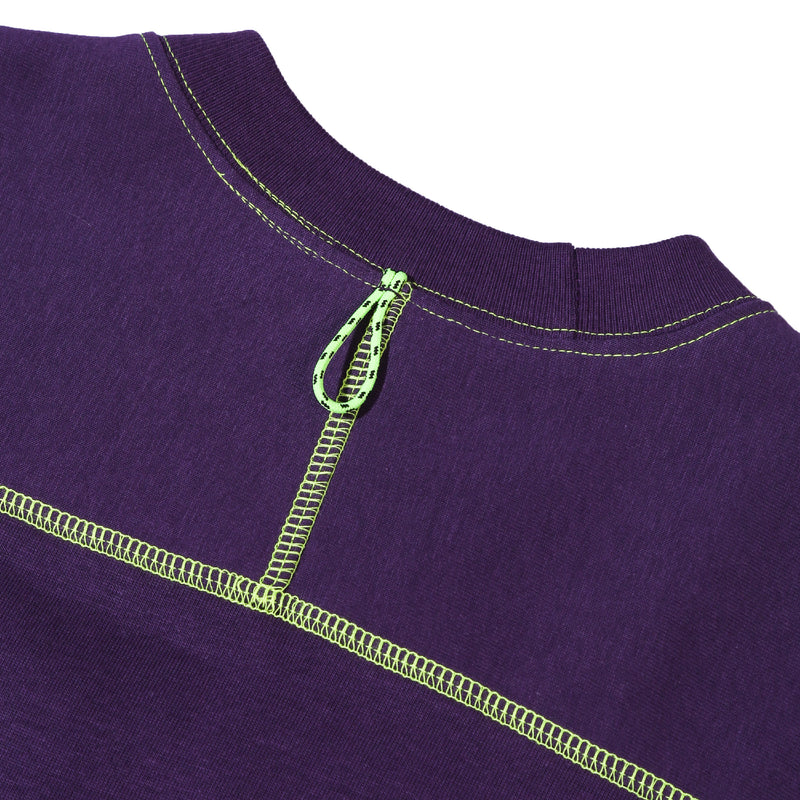 Heavy Raglan Long Sleeve Top - Purple