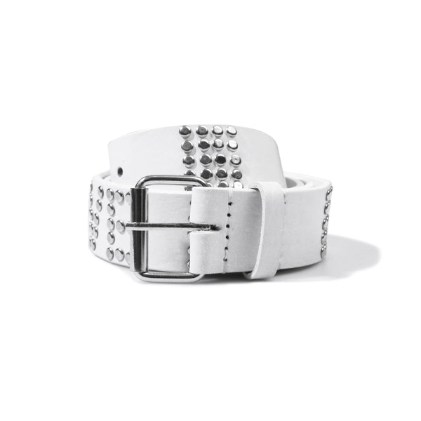 LMA Studded Belt - White