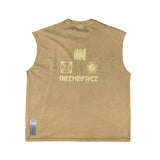 Sorake Graphique Muscle Arka  Tee - Aged Breen Pigment Dyed