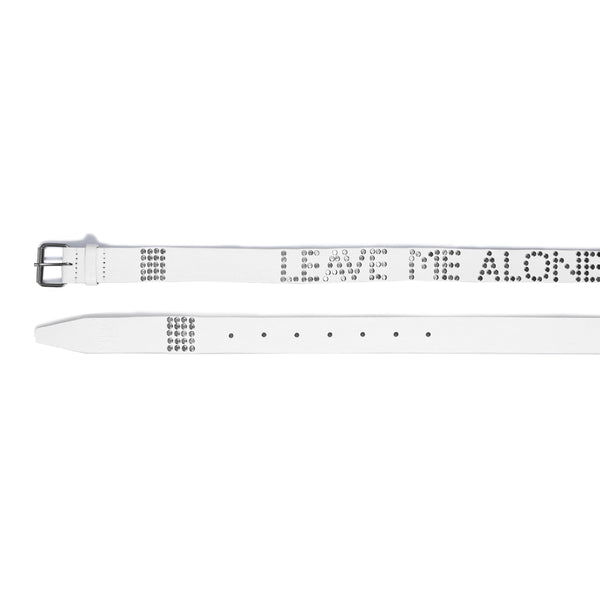 LMA Studded Belt - White