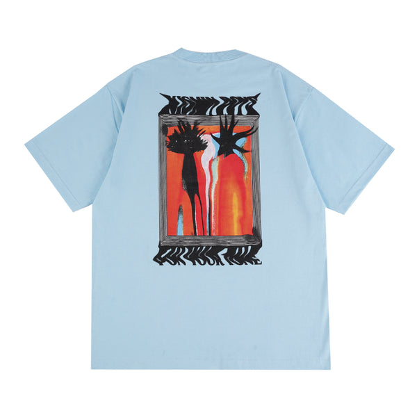 Font Tee - Light Blue