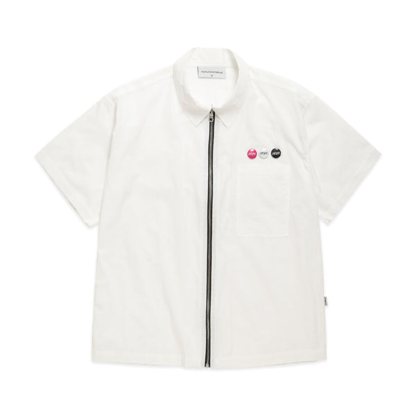 Pocket Zip Shirt - White