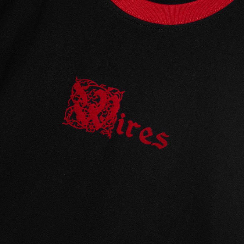 Krypt Logo Velvet T-Shirt - Black