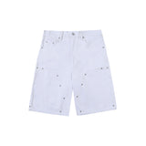 Panel Rivet Shorts - White