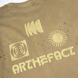 Sorake Graphique Muscle Arka  Tee - Aged Breen Pigment Dyed