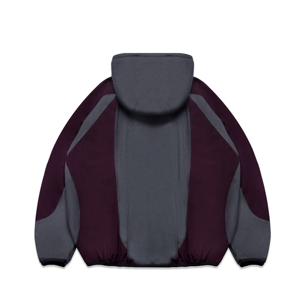 Duo Tone Zipper Jacket - Wine