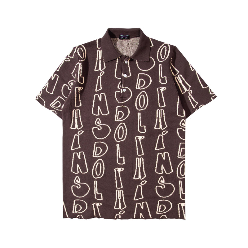 Dolphin Polo Knit - Brown