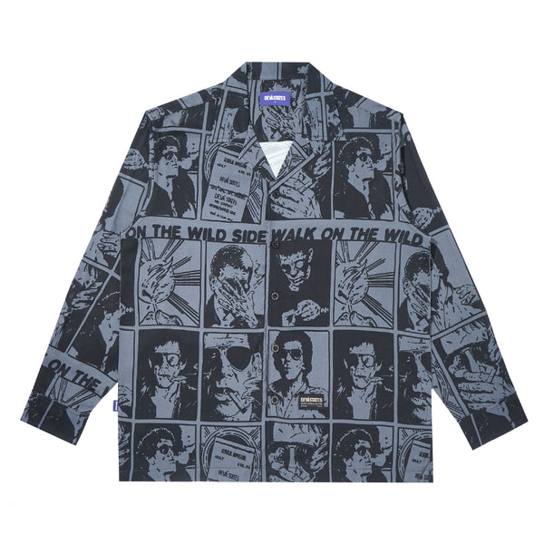 Lou LS Souvenir Shirt - Black/Grey
