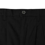 Two Tucked Barrel Pants - Black