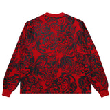 Chaos All Over Ls Tee - Red