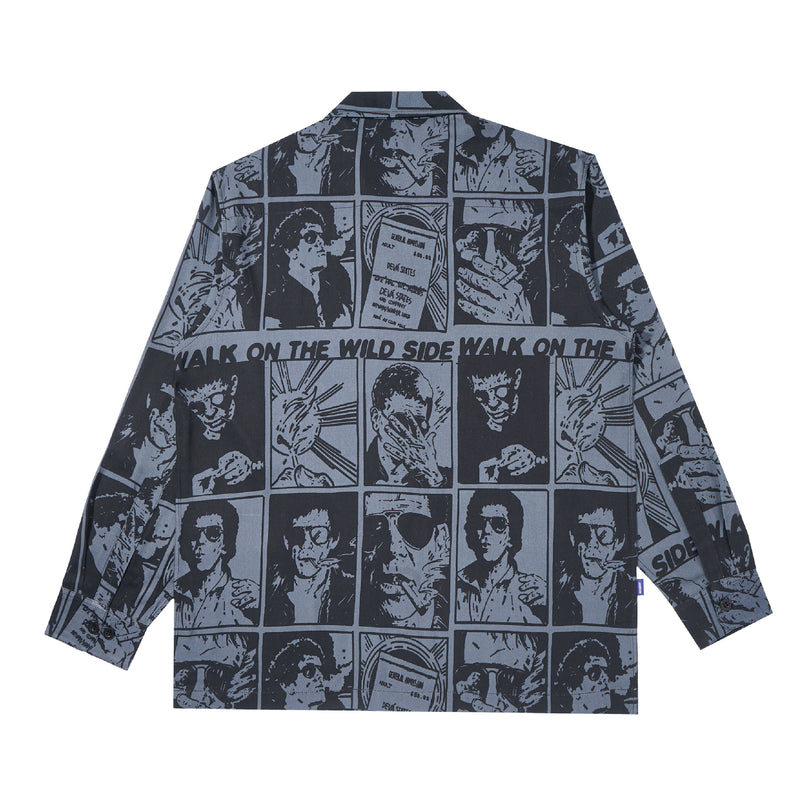 Lou LS Souvenir Shirt - Black/Grey
