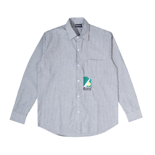 Courtside Stripe Ls Shirt - Blue
