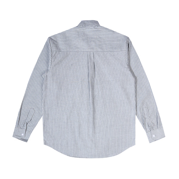 Courtside Stripe Ls Shirt - Blue